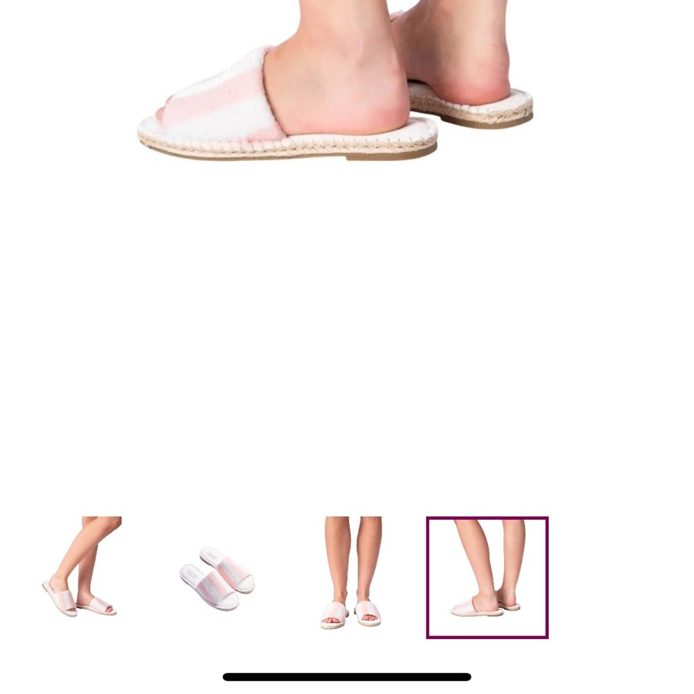 PJ Salvage Soft Pink and Cream Slippers